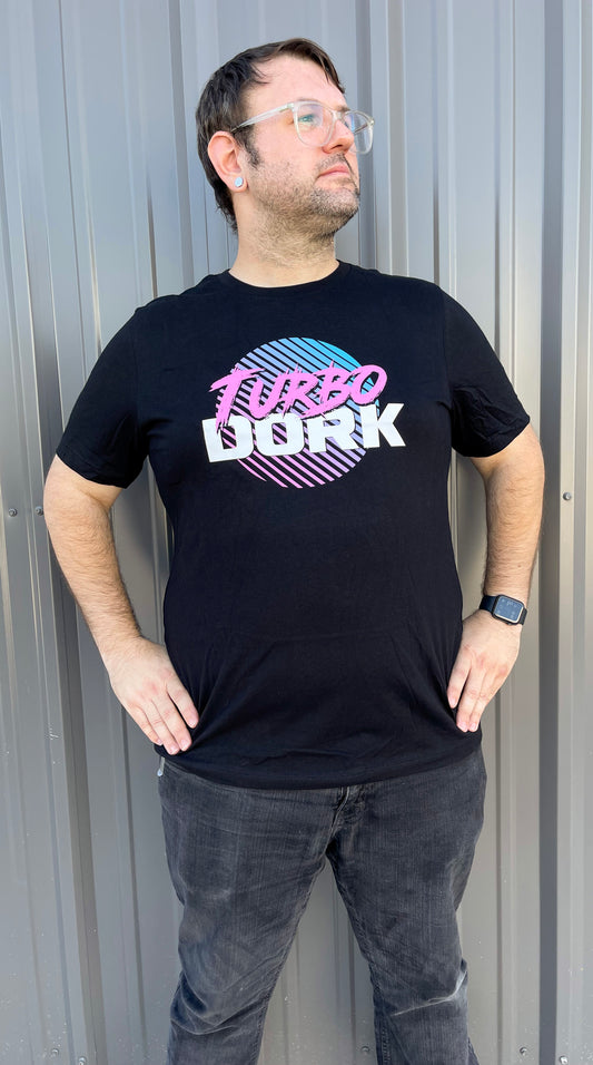 Turbo Dork Unisex Summer Synthwave Logo T-Shirt