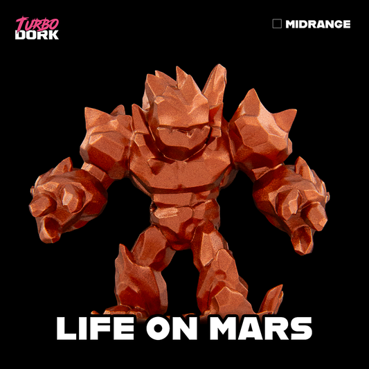 model painted with reddish brown  metallic paint (Life On Mars)