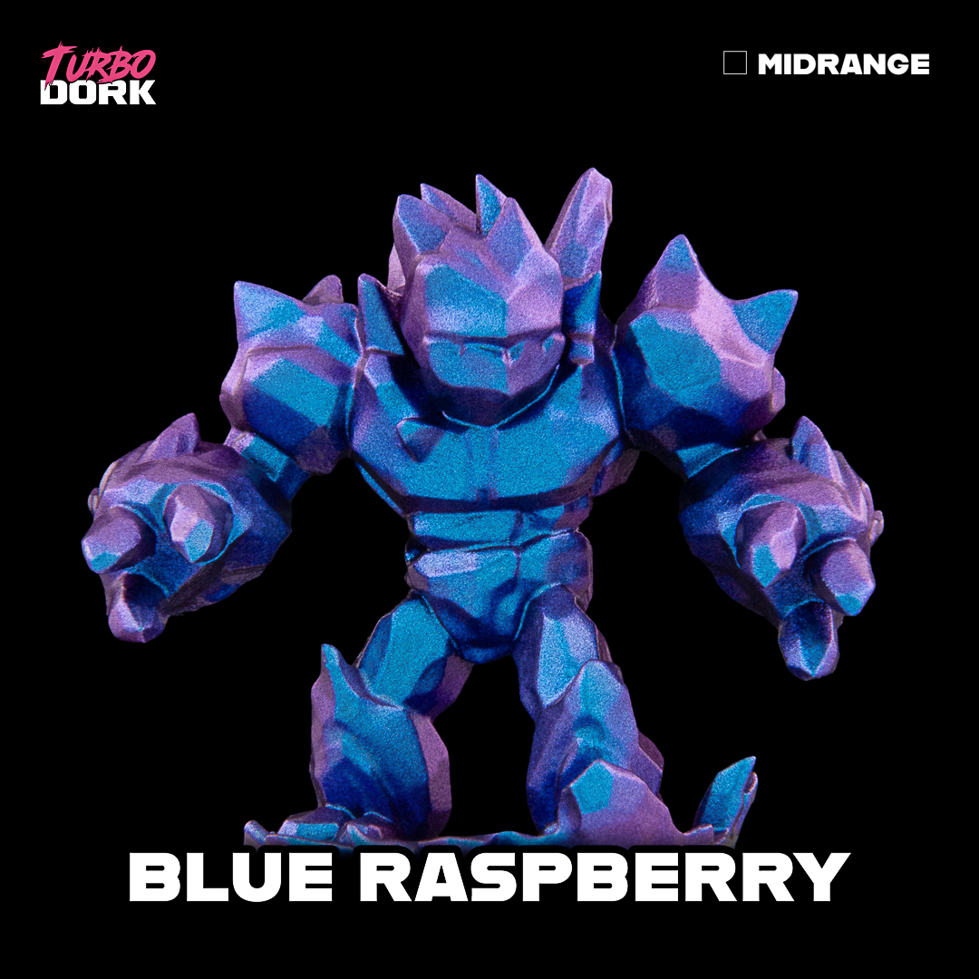 model painted with blue to purplish pink turboshift paint (Blue Raspberry)