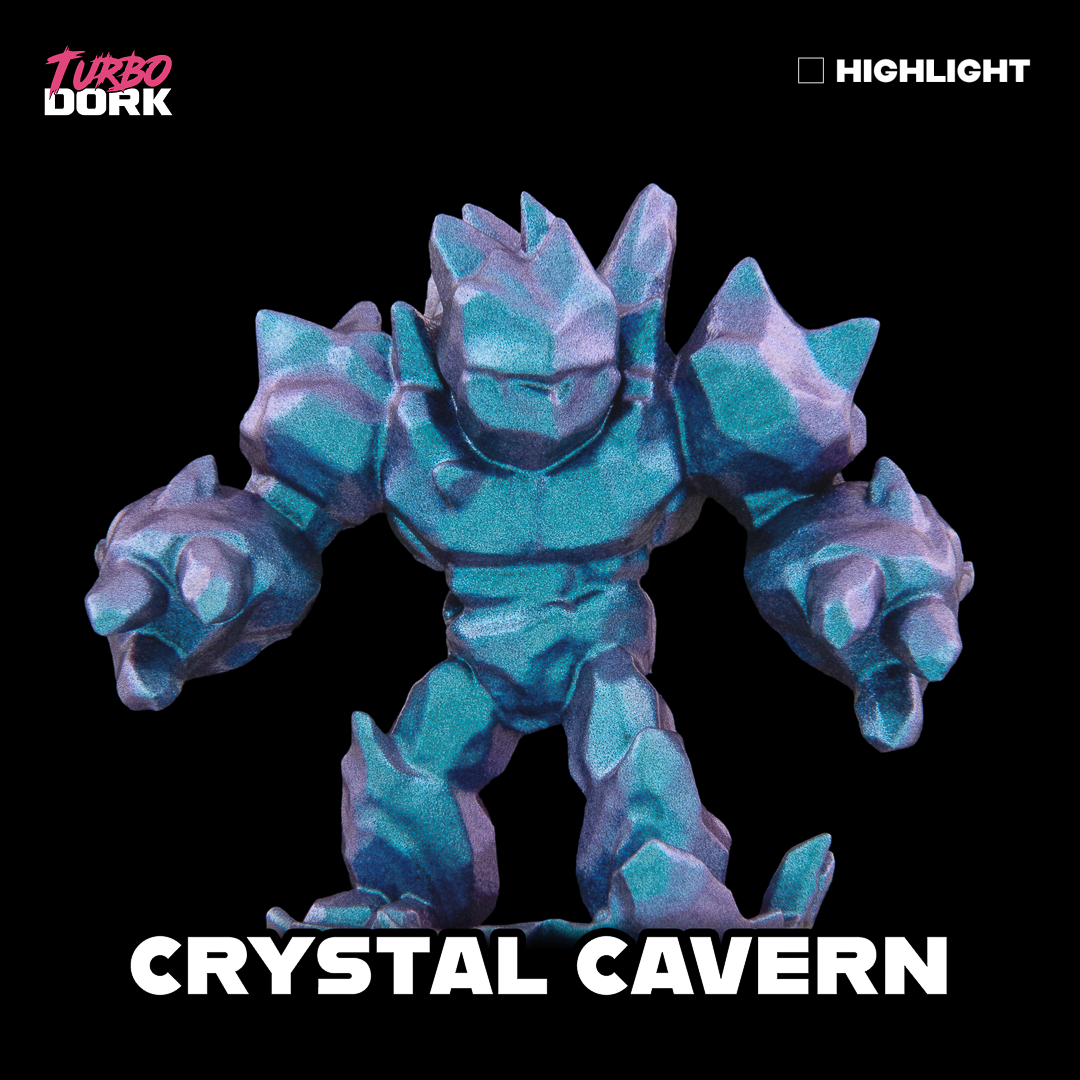 model painted with light blue to light violet turboshift paint (Crystal Cavern)