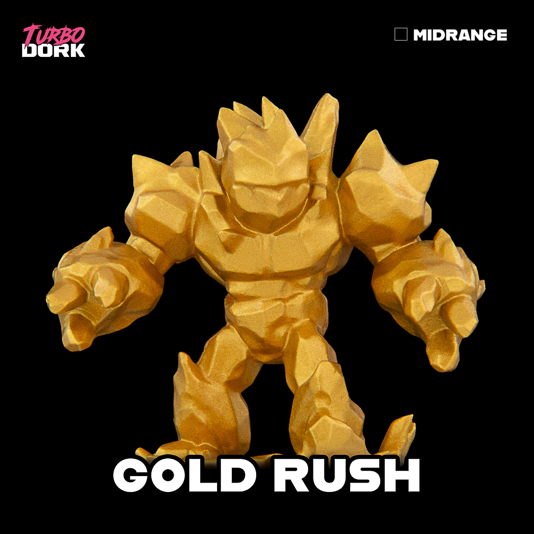 model painted with yellow gold metallic paint (GoldRush)