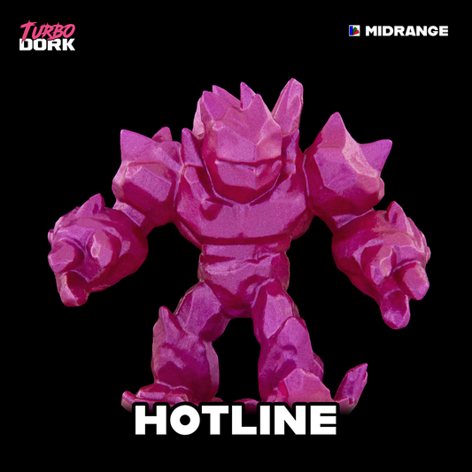 model painted with vivid pink metallic paint (Hotline)