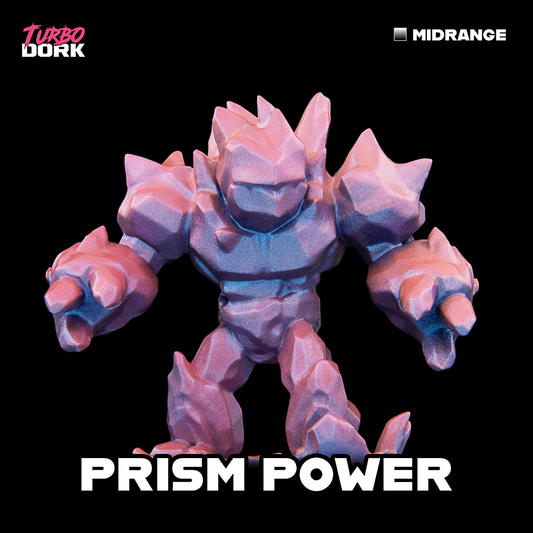 model painted with pink to purplish blue zenishift paint (Prism Power)