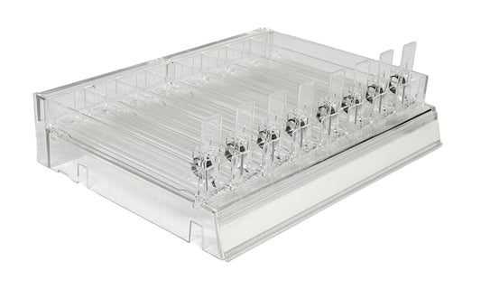 clear modular tray with 8 slots