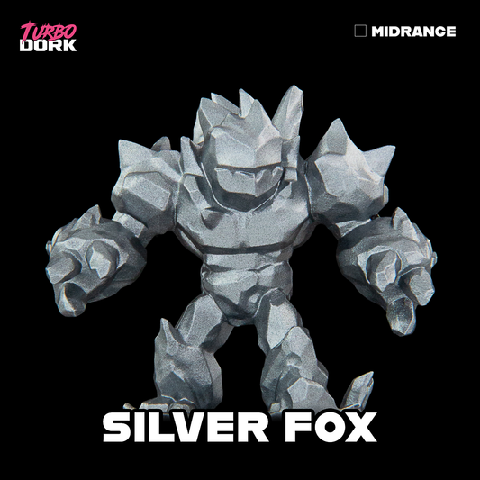 model painted with grey silver metallic paint (Silver Fox)
