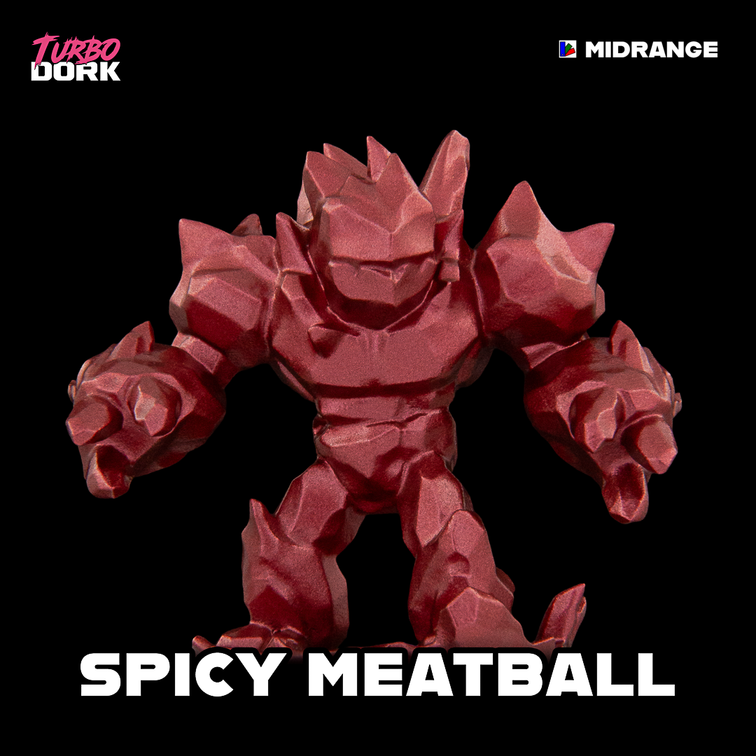model painted with purplish red metallic paint (Spicy Meatball)