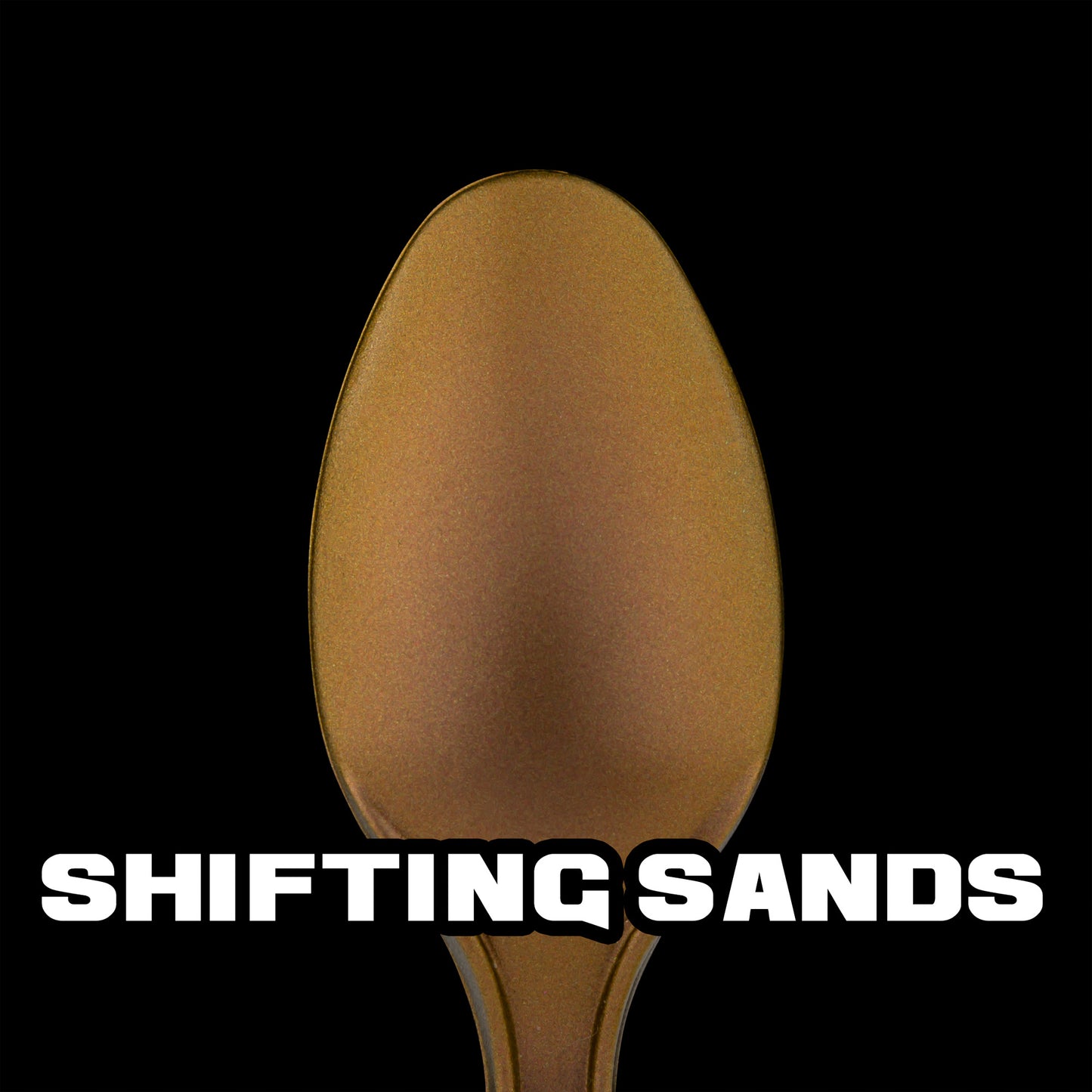 bottle label for brown and gold turboshift paint (Shifting Sands)