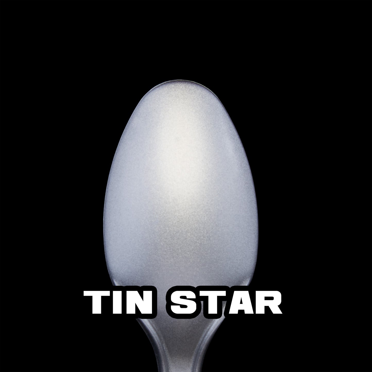 spoon with pale silver metallic paint (Tin Star)