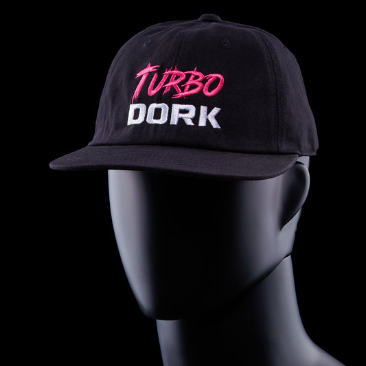 Turbo Dork logo black relax fit hat - front