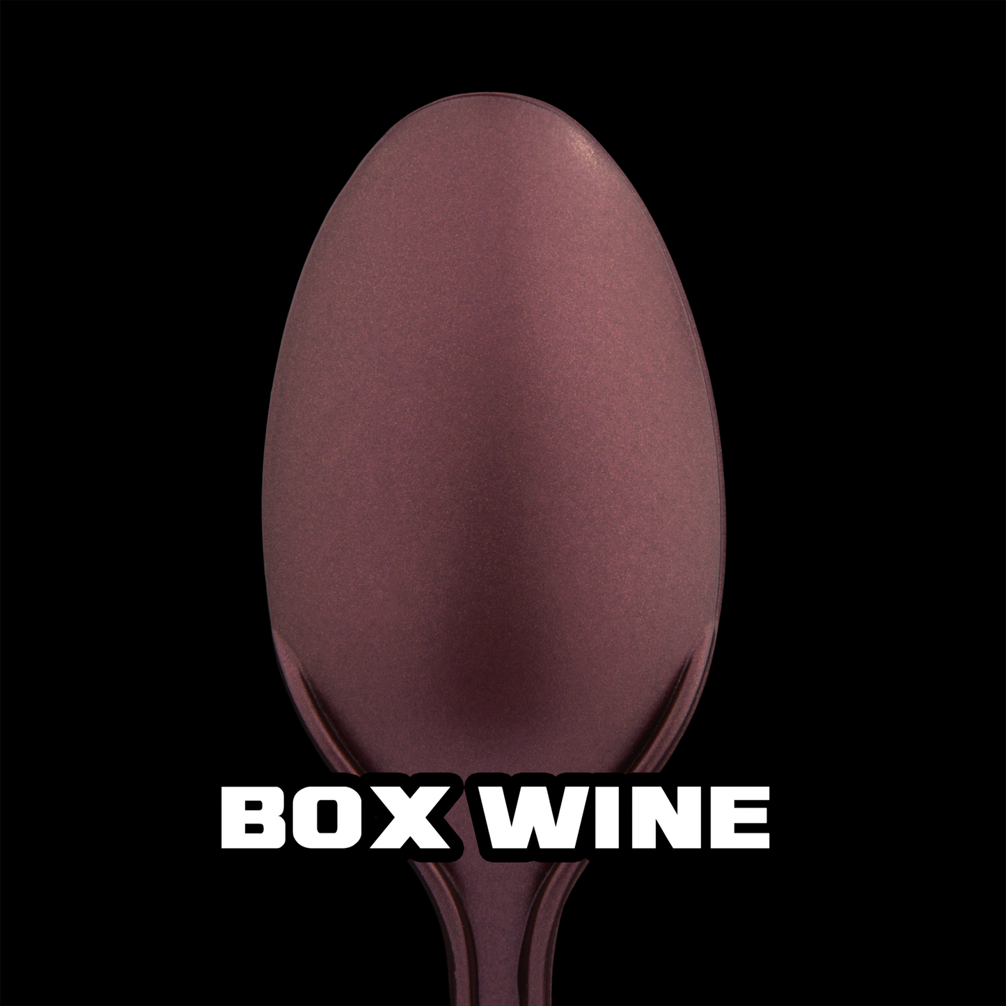 spoon with burgundy-colored metallic paint (Box Wine))