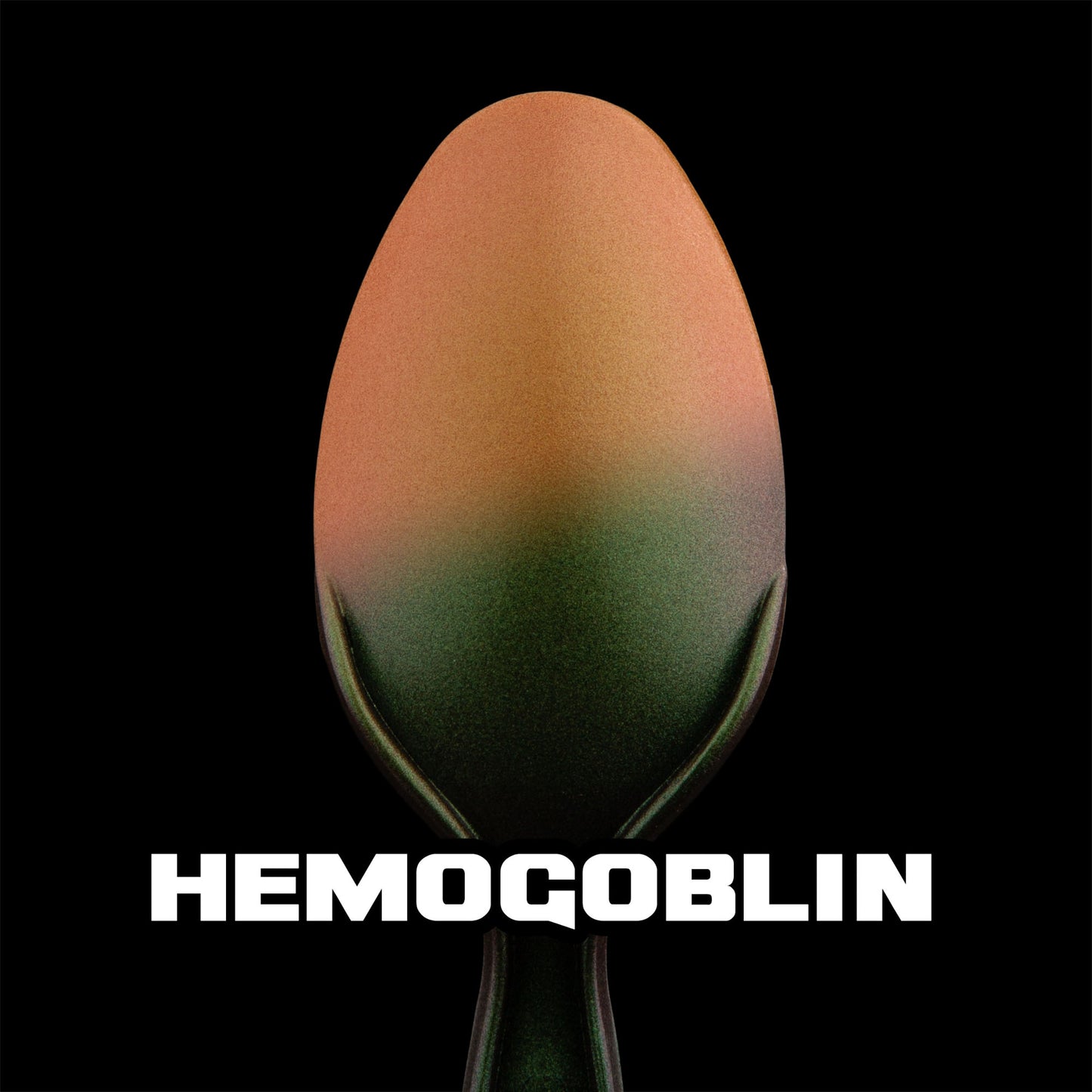 spoon with green and orange turboshift paint (Hemogoblin)