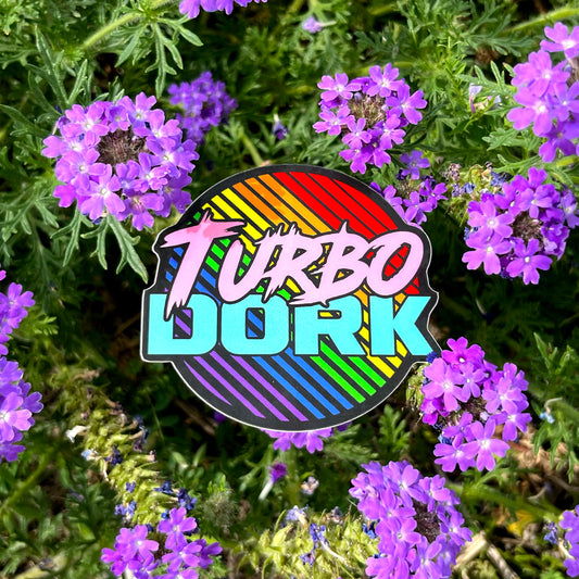 Turbo Dork Pride logo sticker