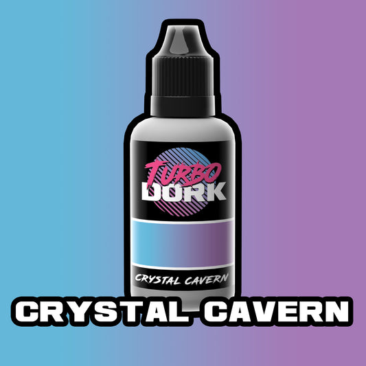 bottle of light blue and purple turboshift paint (Crystal Cavern)