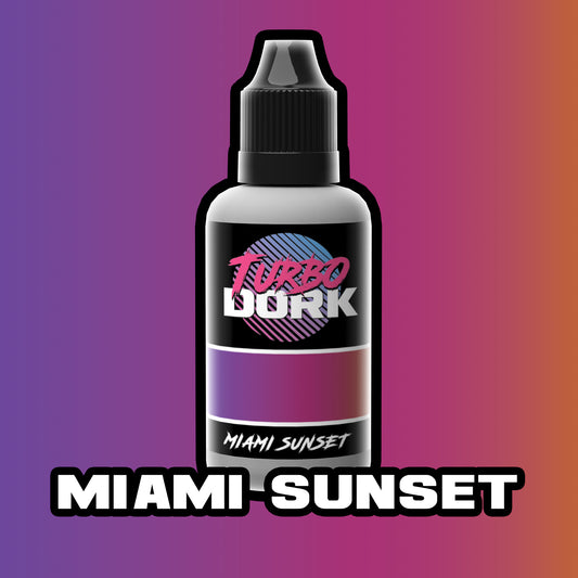 bottle of magenta, pink, and orange turboshift paint (Miami Sunset)