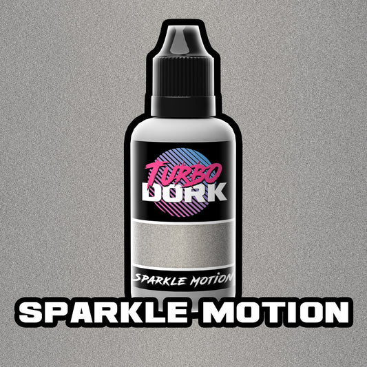 bottle of sparkly silver metallic paint (Sparkle Motion)