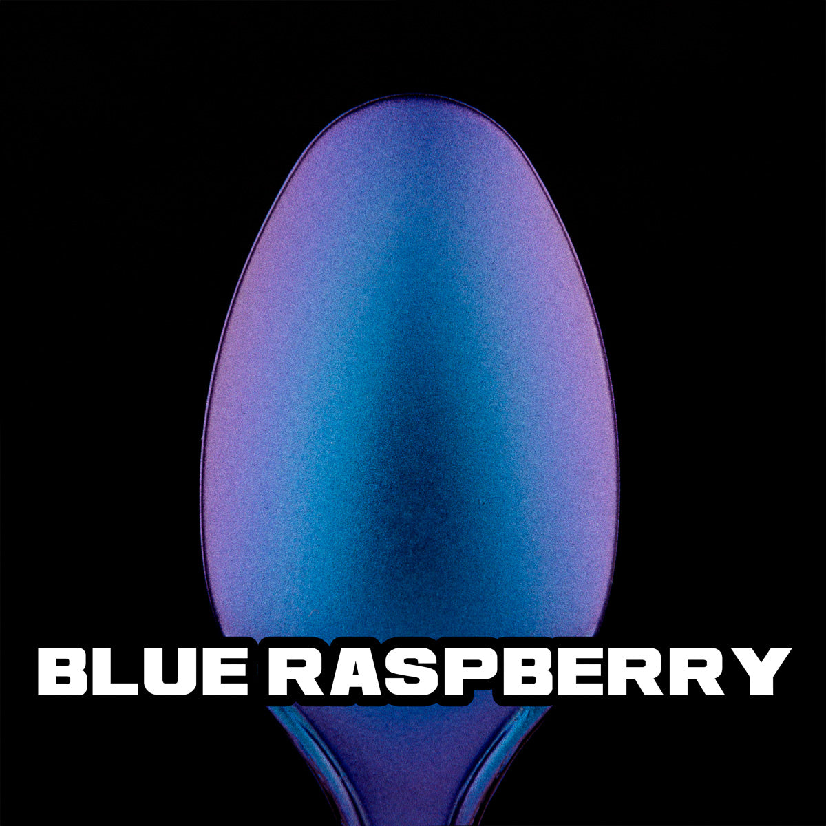 spoon with medium blue and purple turboshift paint (Blue Raspberry)