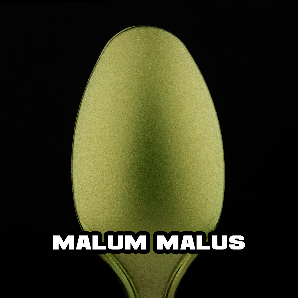 spoon with yellowish green metallic paint (Malum Malus)