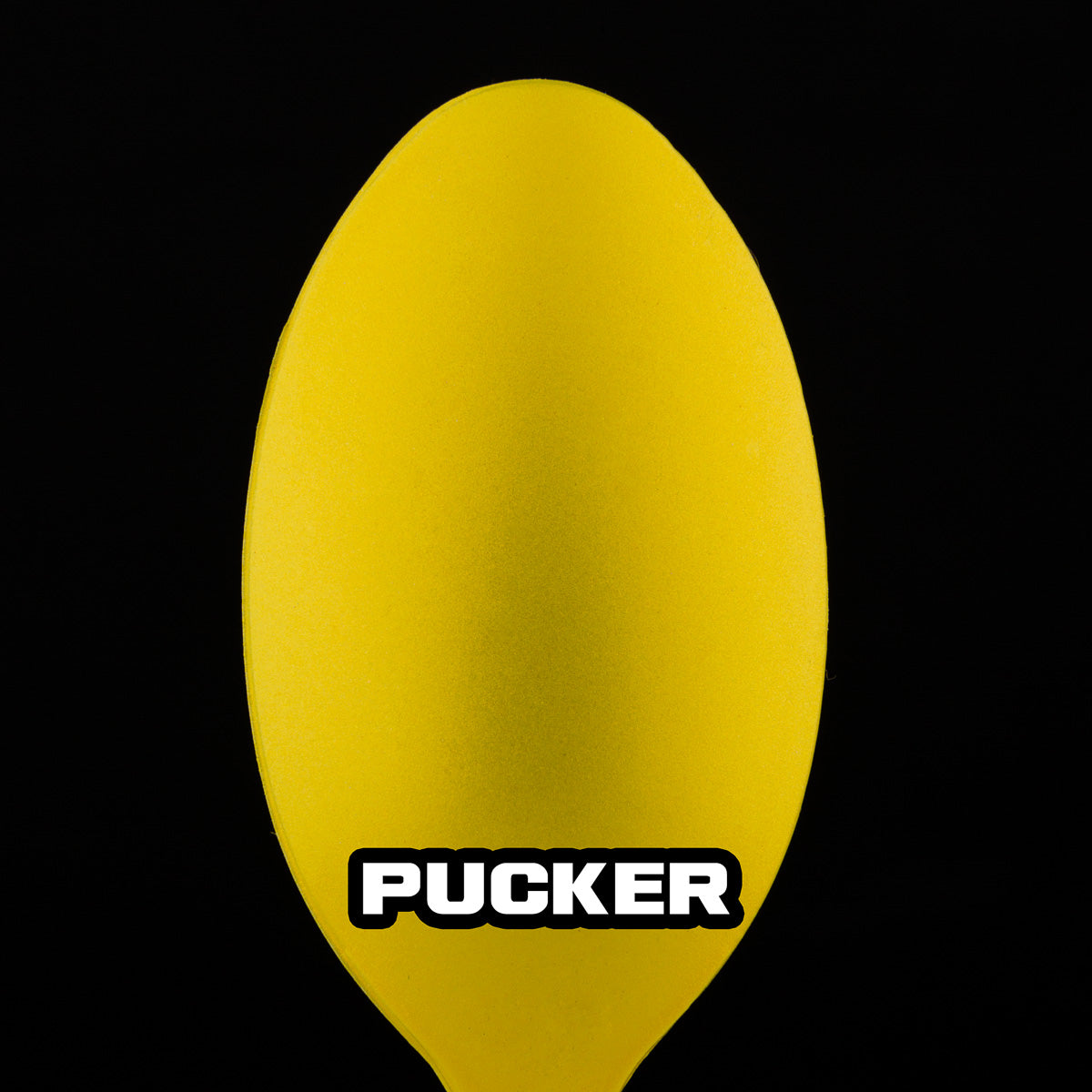 spoon with bright yellow metallic paint (Pucker)