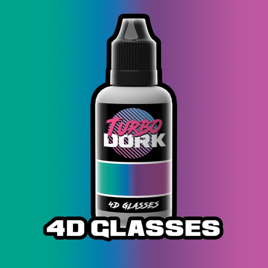 bottle of blue, turquoise, and magenta turboshift paint (4D Glasses)